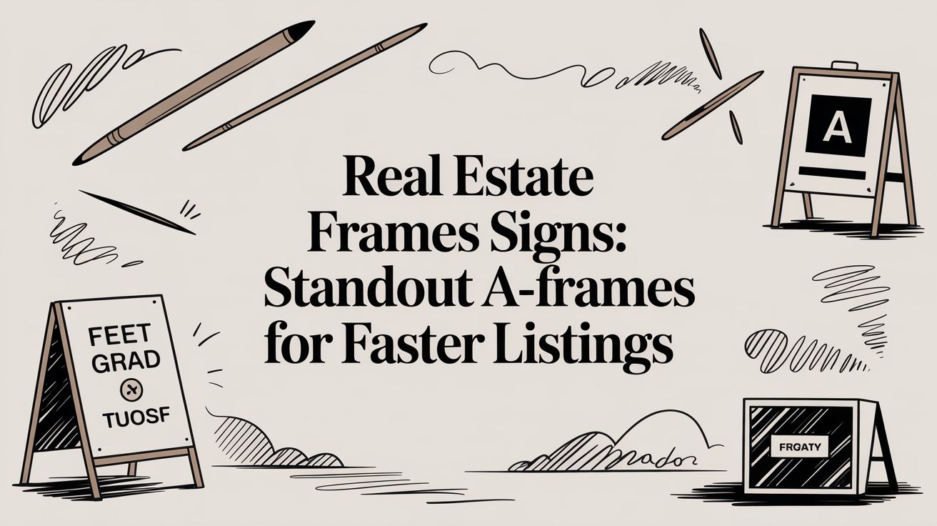 Real estate frames signs: Standout A-frames for Faster Listings