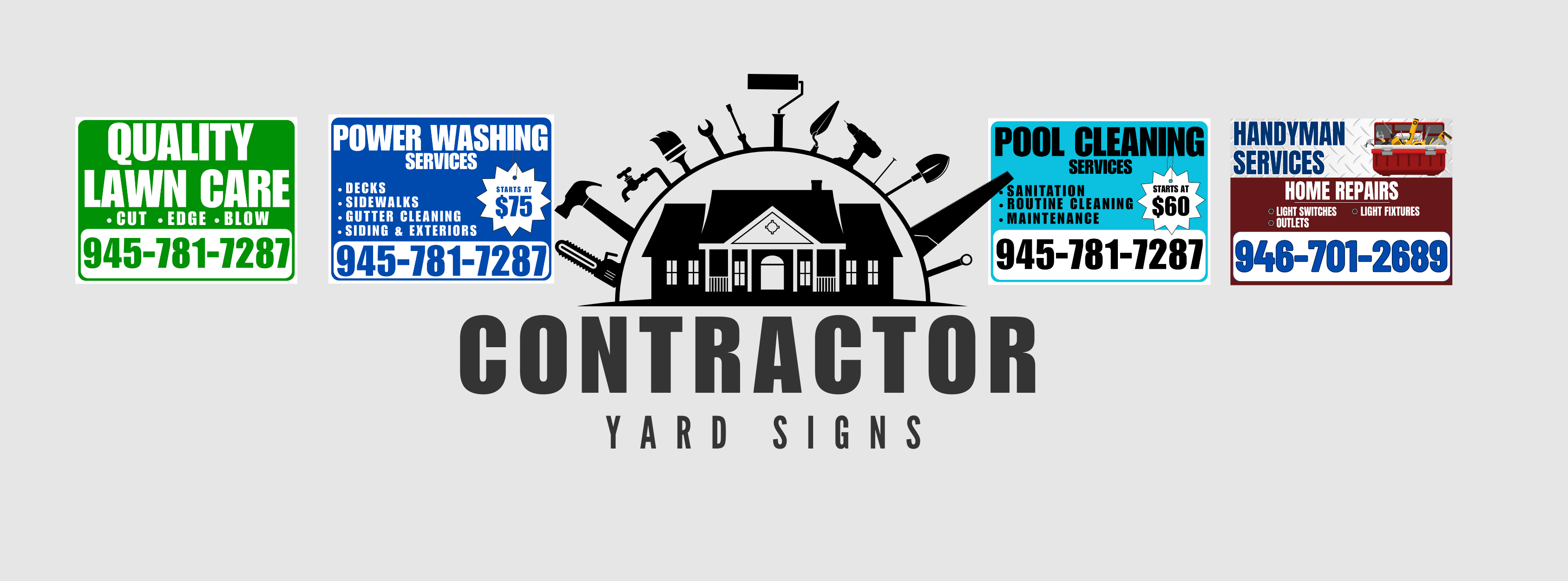 Pool Cleaner Yard Signs - YardSigns.com