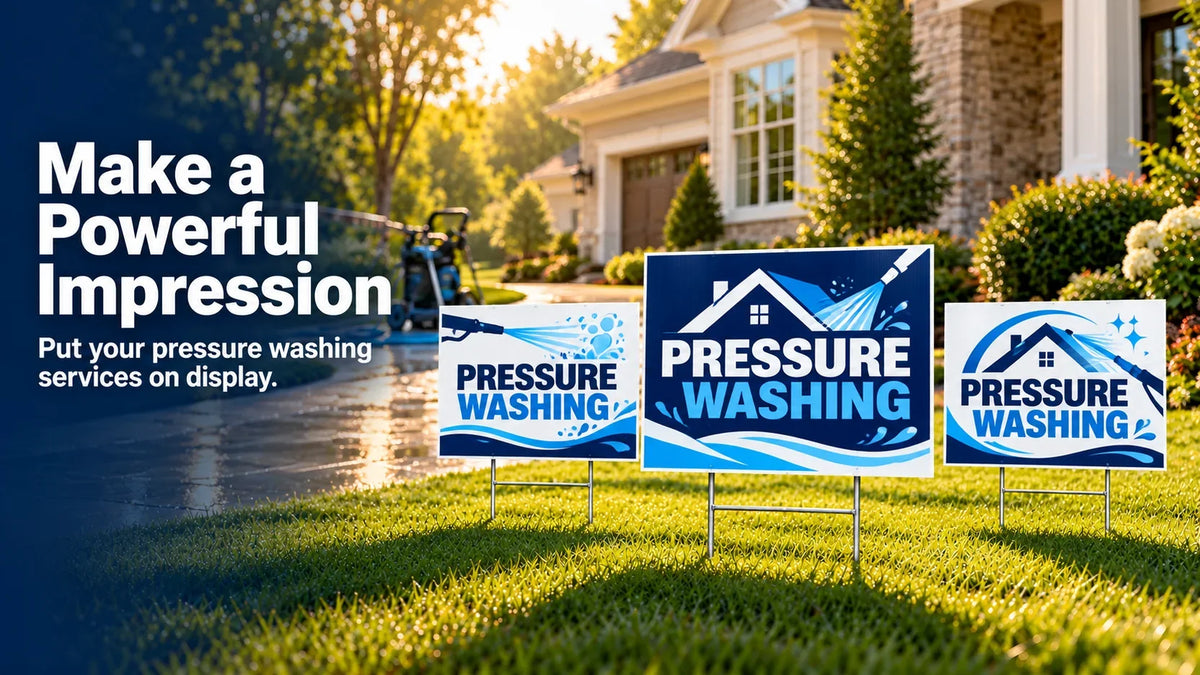 Pressure Washing Yard Signs