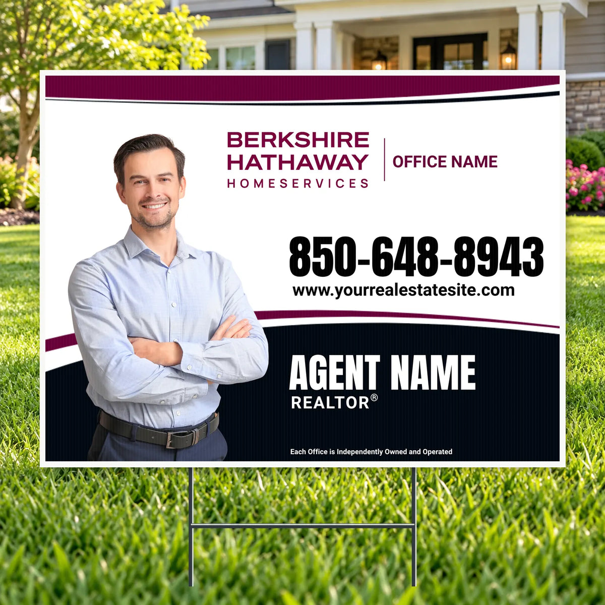 Real Estate - Berkshire Hathaway Home Services - Realtor 1 YardSigns.com