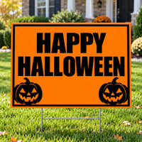 Holiday Signs - Halloween - Classic Pumpkin Welcome - Yardsigns.com YardSigns.com