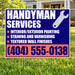 Handyman Services - Royal Blue & Orange Wrench Handyman Services Yard Sign – 24 x 18 YardSigns.com