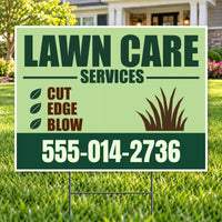 Landscaper - Sage Green Leaf Grass Landscaping Yard Sign - Yardsigns.com YardSigns.com