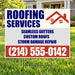 Roofers Signs - Navy & Terracotta Double Roof Roofing Services Yard Sign – 24 x 18 YardSigns.com