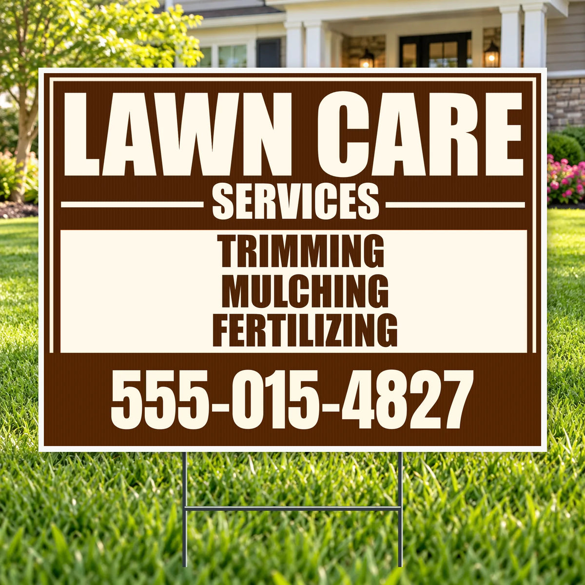 Landscaper - Forest Leaf Landscaping & Lawn Care Yard Sign - Yardsigns.com YardSigns.com