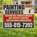 Painters Sign - Terracotta & Cream Painting Services Yard Sign – 24 x 18 YardSigns.com