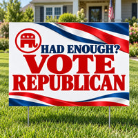 Republican Party - Premium Ribbon Wave - Yardsigns.com YardSigns.com