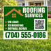 Roofers Signs - Forest Green & Copper Roofing Services Yard Sign – 24 x 18 YardSigns.com