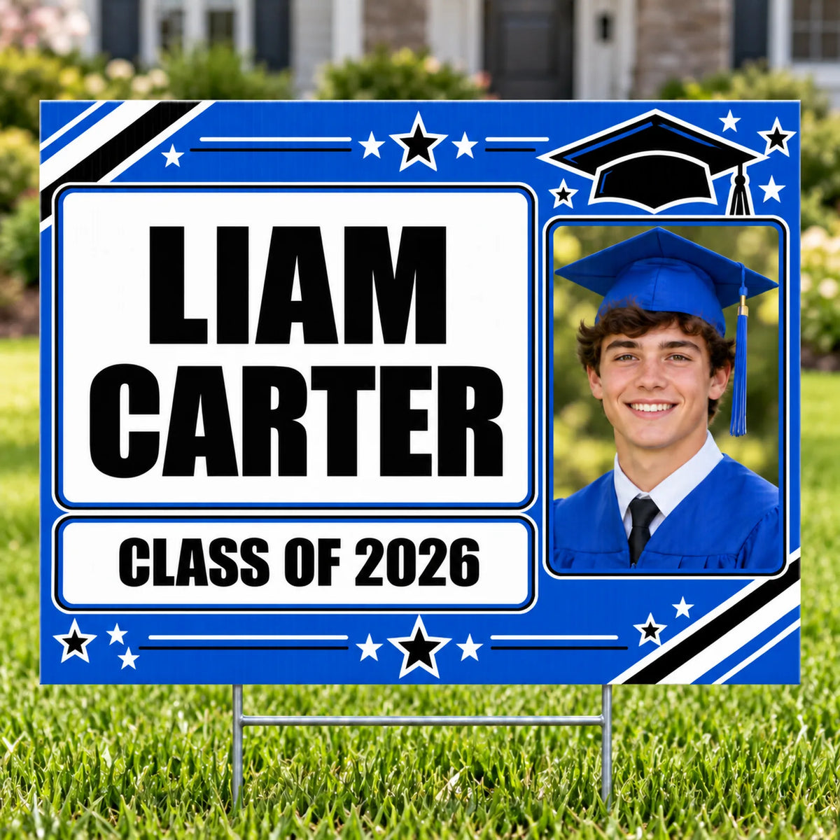 Graduation Signs - Classic Royal Class of 2026 - Yardsigns.com YardSigns.com