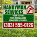 Handyman Services - Forest Green & Brown House Handyman Services Yard Sign – 24 x 18