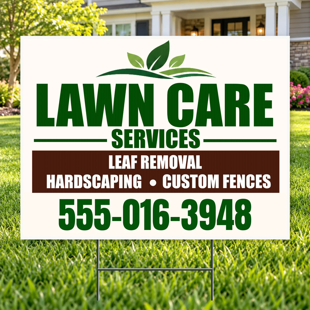 Landscaper - Forest Green Lawn Care Services Yard Sign - Yardsigns.com YardSigns.com