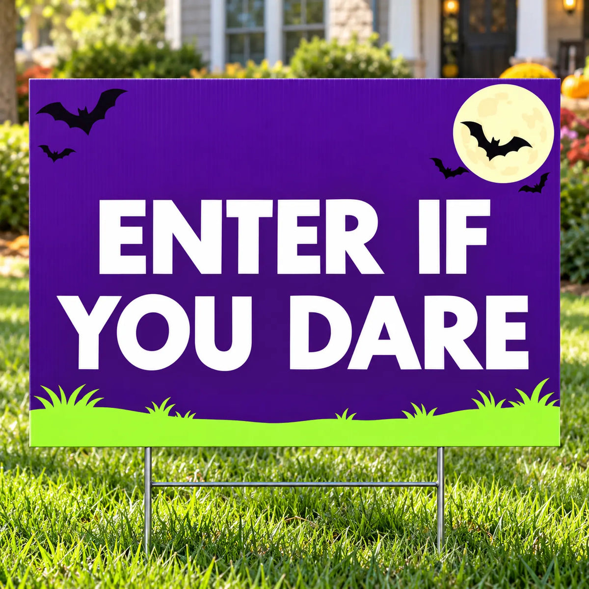 Holiday Signs - Halloween - Classic Bat Night - Yardsigns.com YardSigns.com
