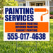 Painters Sign - Navy & Orange Paint Roller Painting Services Yard Sign – 24 x 18 YardSigns.com