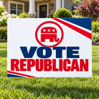 Republican Party - Premium Diagonal Rise - Yardsigns.com YardSigns.com