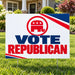 Republican Party - Premium Diagonal Rise - Yardsigns.com YardSigns.com
