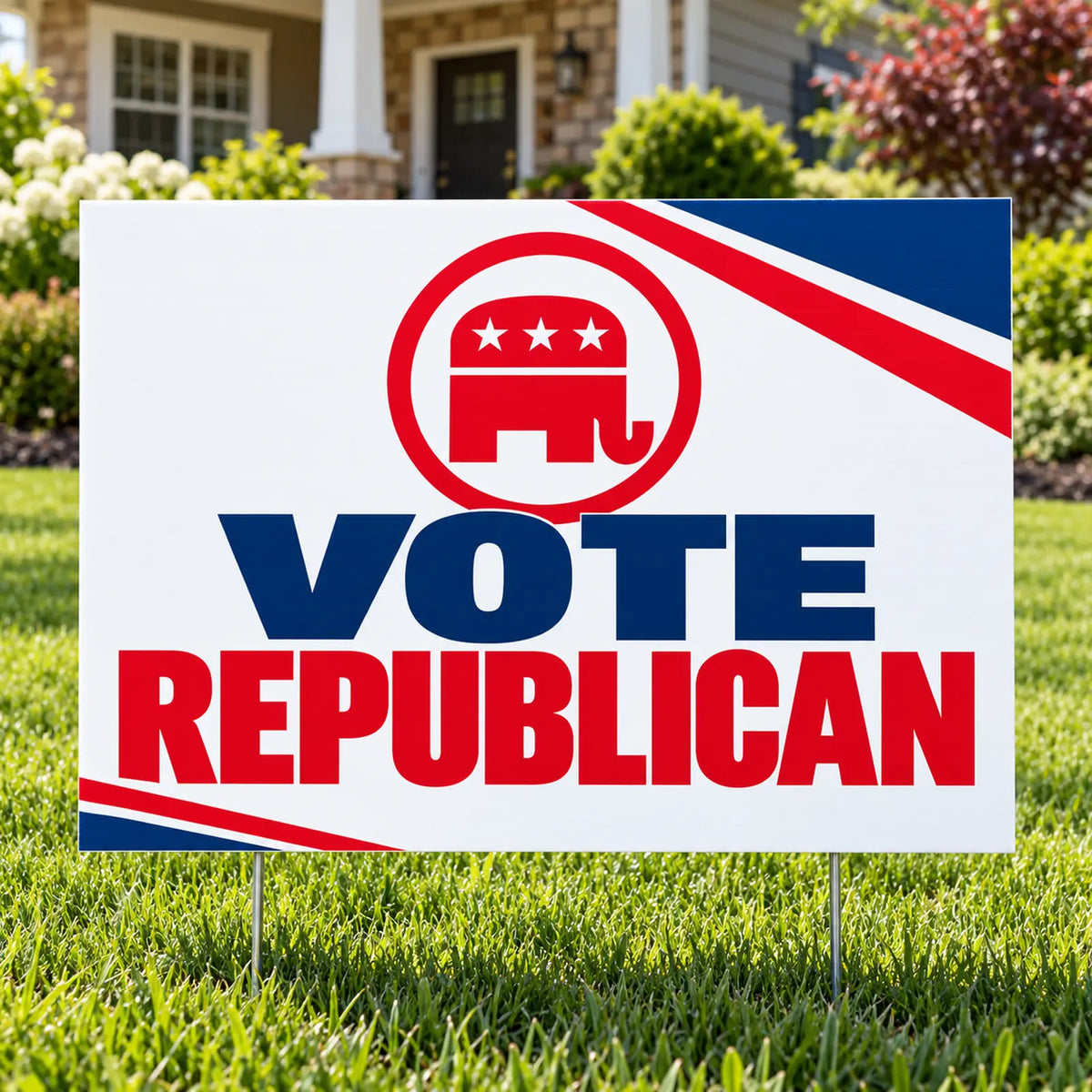 Republican Party - Premium Diagonal Rise - Yardsigns.com YardSigns.com