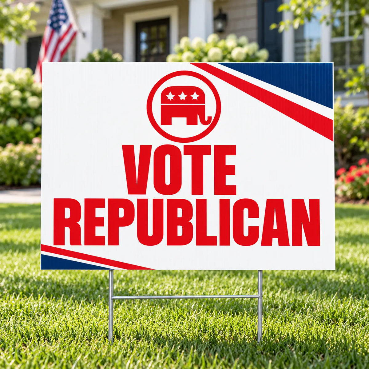 Republican Party - Premium Diagonal Rise - Yardsigns.com YardSigns.com