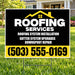 Roofers Signs - Charcoal & Yellow Roofline Roofing Services Yard Sign – 24 x 18 YardSigns.com