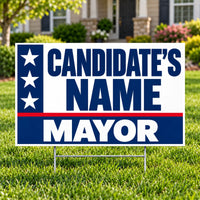Mayor - Stars & Stripes Candidate - Yardsigns.com YardSigns.com