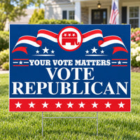 Republican Party - Premium Ribbon Crest - Yardsigns.com YardSigns.com