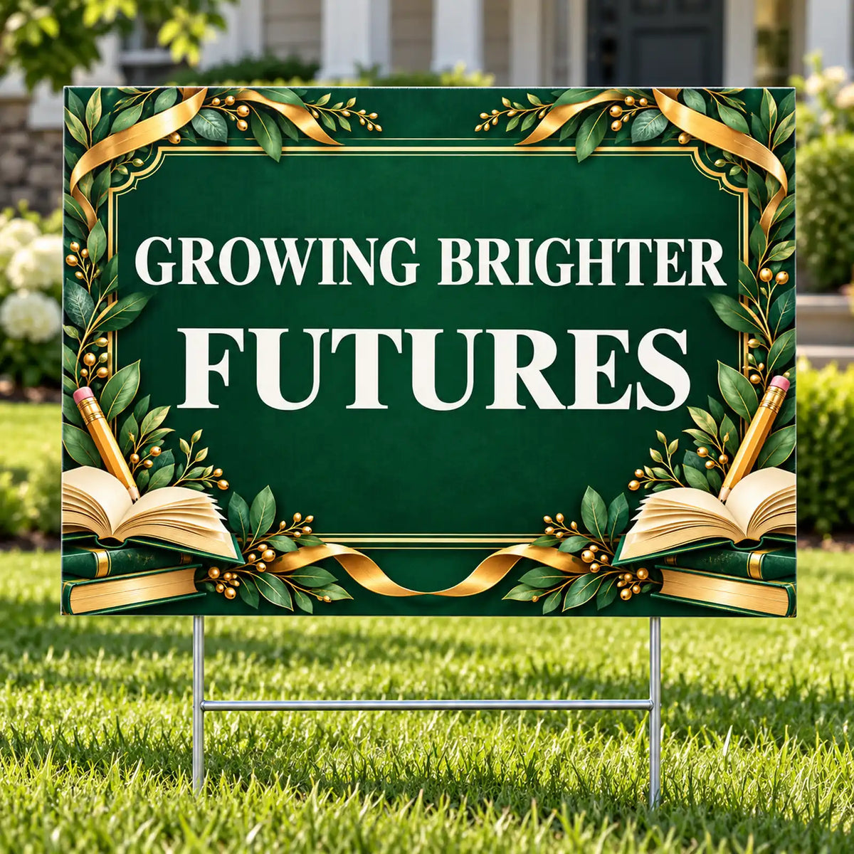 School Signs - Premium Growing Brighter Futures - Yardsigns.com YardSigns.com