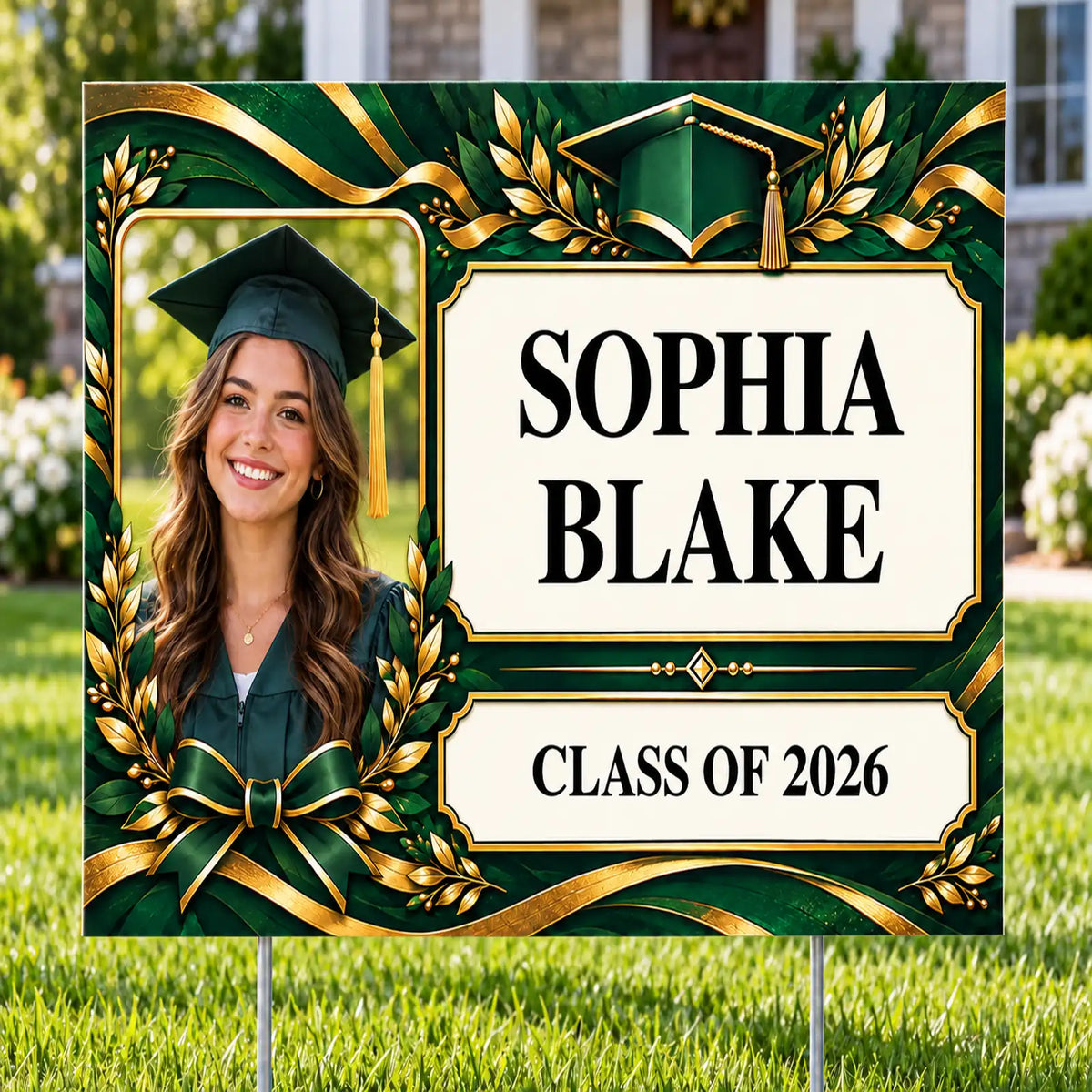 Graduation Signs - Premium Emerald Academic Honor - Yardsigns.com YardSigns.com