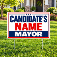 Mayor - Red Frame Candidate Campaign - Yardsigns.com YardSigns.com