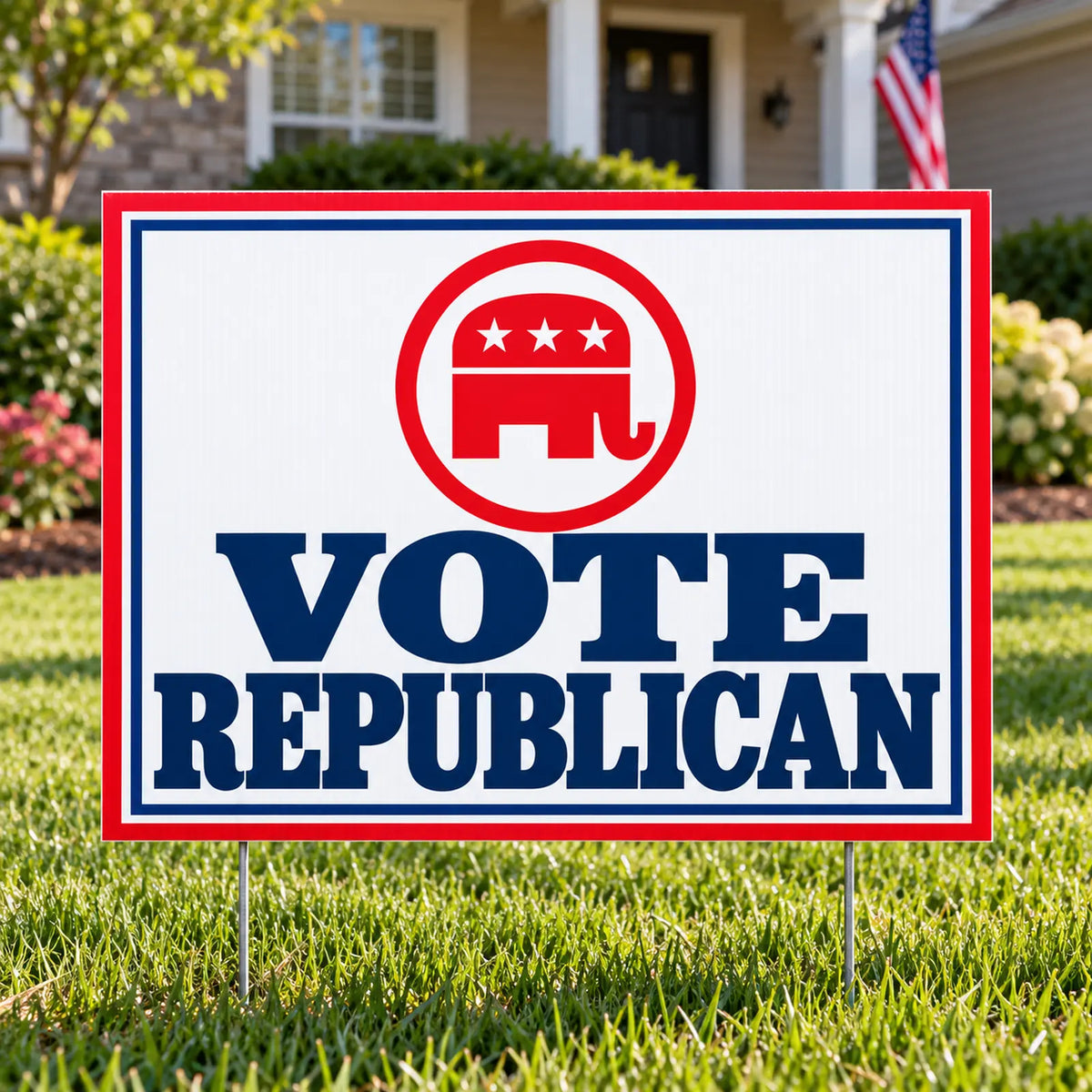 Republican Party - Classic Double Border - Yardsigns.com YardSigns.com