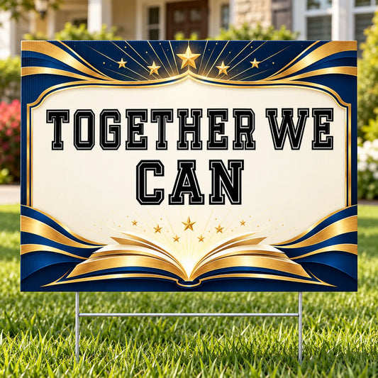 School Signs - Premium Together We Can - Yardsigns.com