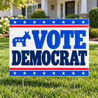 Democrat Party - Classic Twin Stripe - Yardsigns.com YardSigns.com