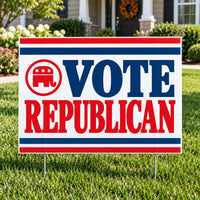 Republican Party - Classic Twin Stripe - Yardsigns.com YardSigns.com