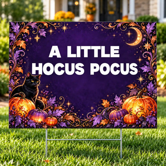 Holiday Signs - Halloween - Premium Black Cat Magic - Yardsigns.com YardSigns.com