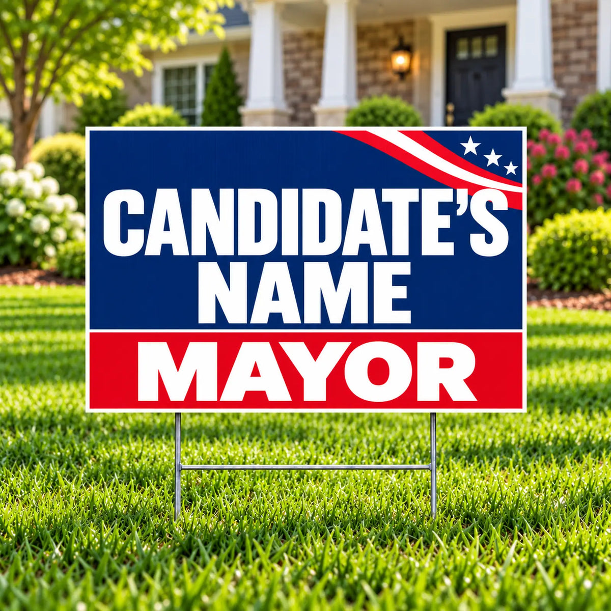 Mayor - Patriotic Ribbon Election - Yardsigns.com YardSigns.com