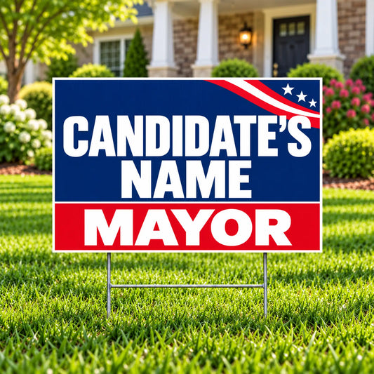 Mayor - Patriotic Ribbon Election - Yardsigns.com YardSigns.com