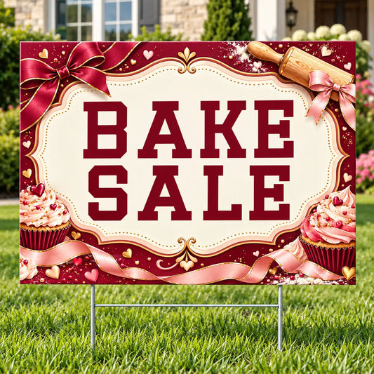 School Signs - Premium Bake Sale Sweet Support - Yardsigns.com YardSigns.com