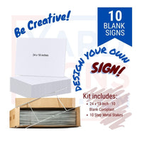 Blank Signs - 10 Signs - YardSigns.com