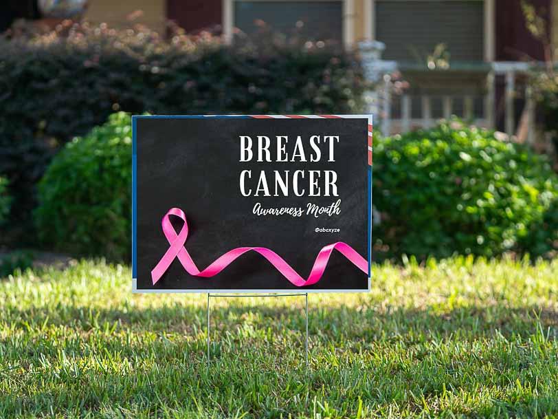 Awareness - Breast Cancer - YardSign - YardSigns.com