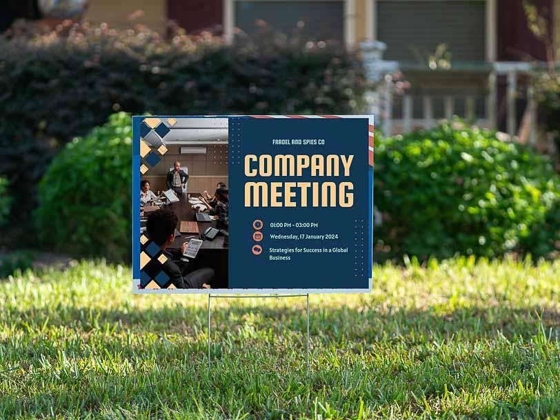 Business Signs - Company Meeting - YardSign - YardSigns.com