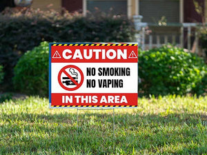 Safety & Compliance - No Smoking/No Vaping - YardSign - YardSigns.com