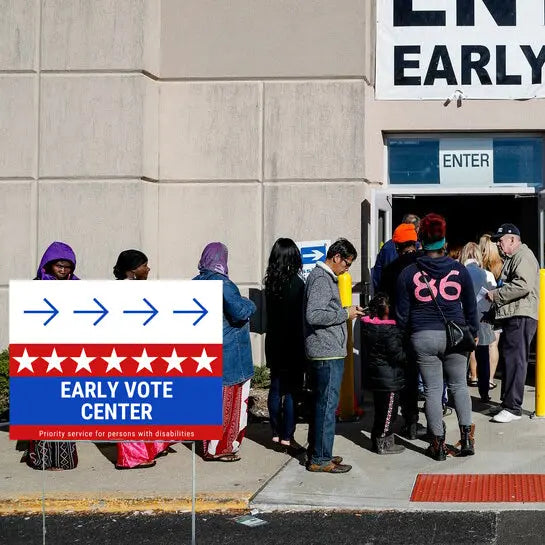 Diners Vote Vote Center Signs - Early Vote - YardSigns.com