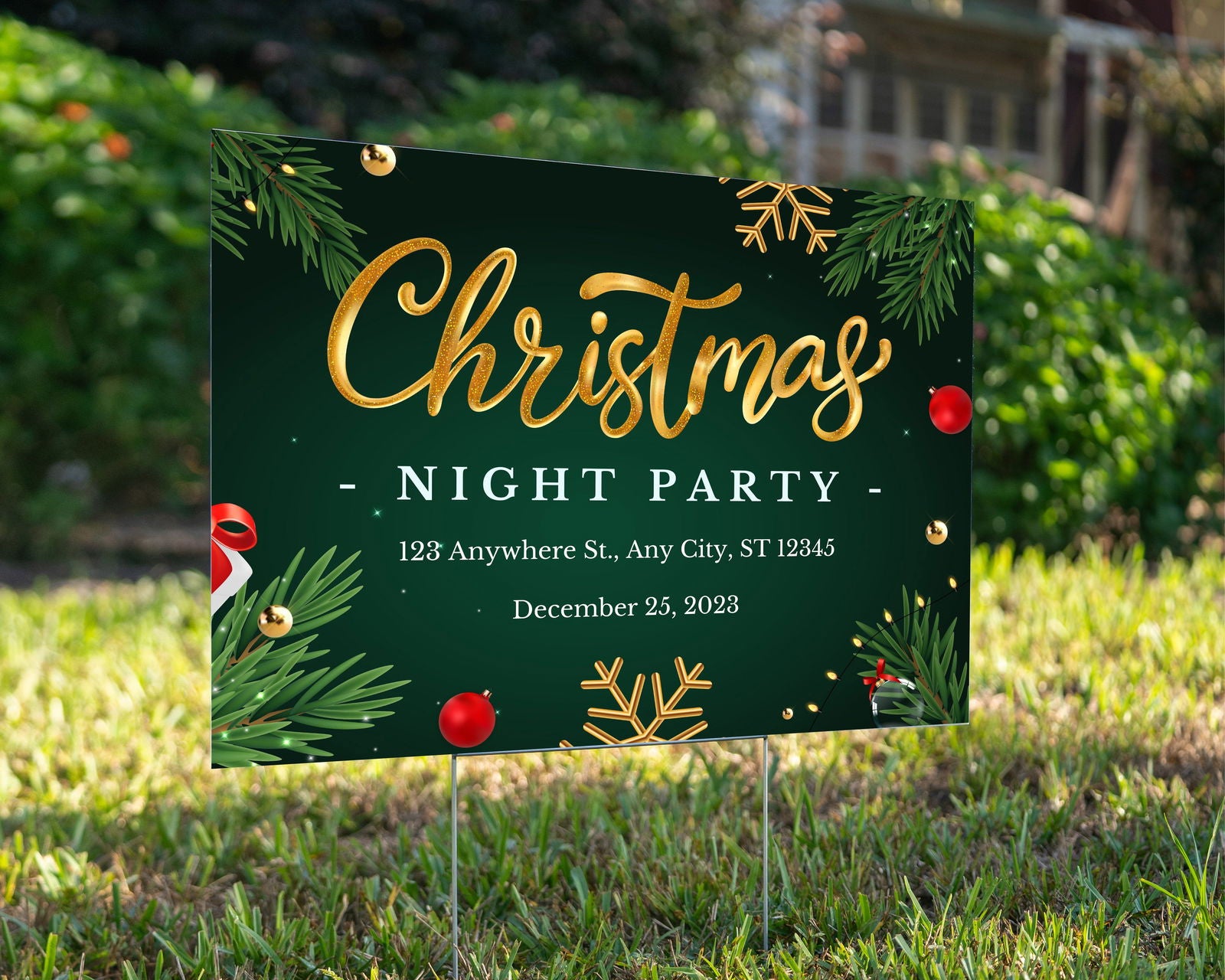 Christmas Party 1 - YardSign - YardSigns.com