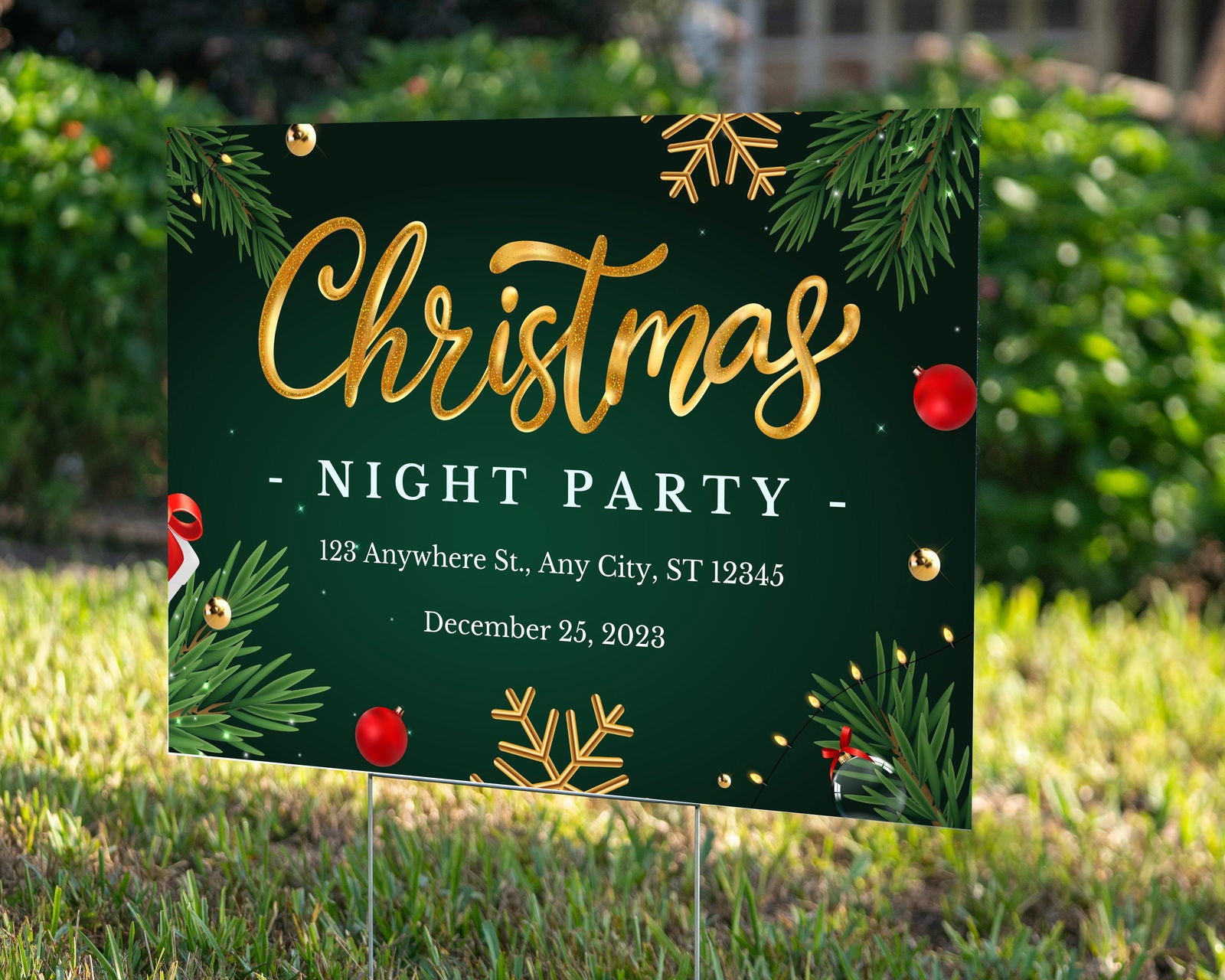 Christmas Party 1 - YardSign - YardSigns.com