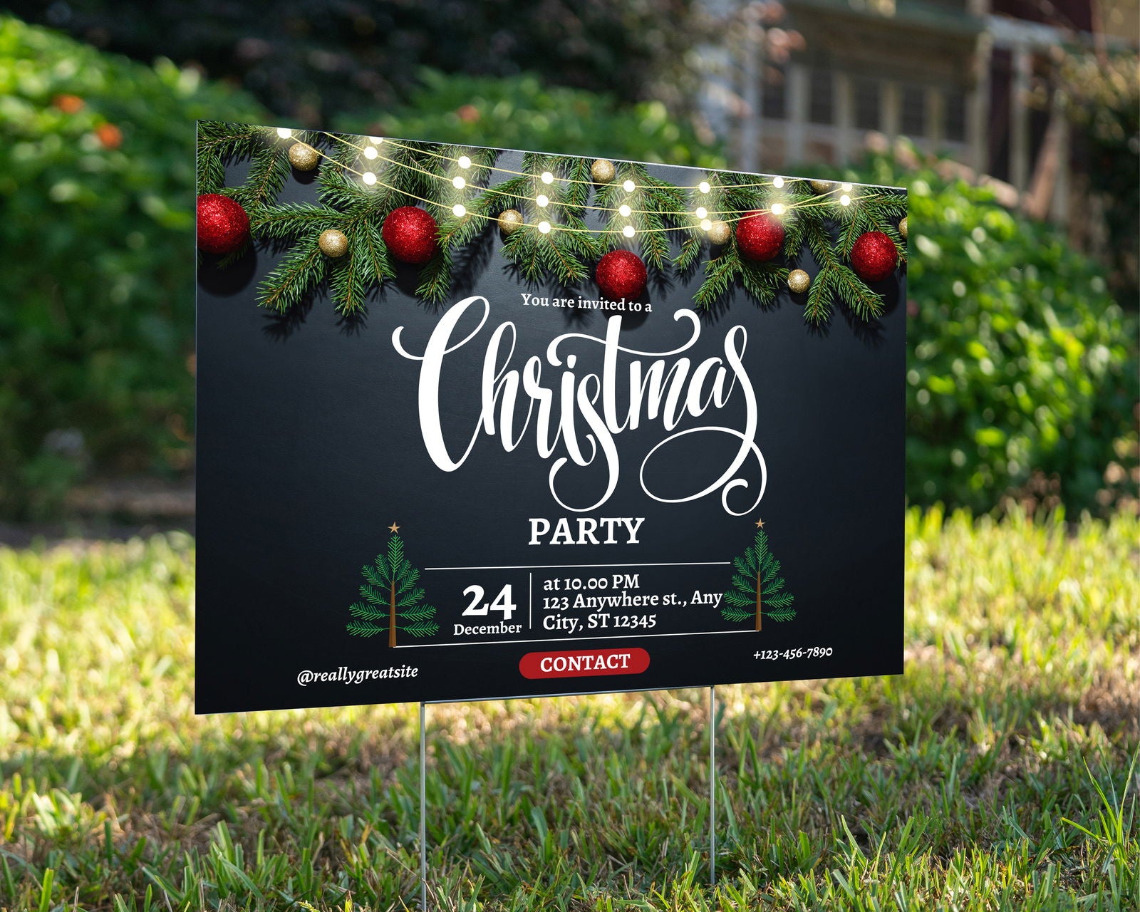 Christmas Party 2 - YardSign - YardSigns.com