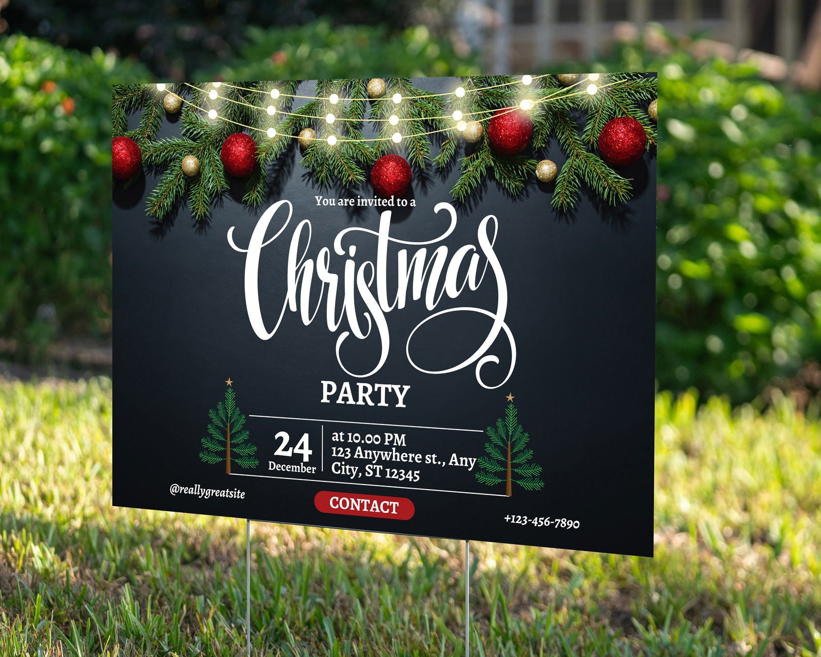 Christmas Party 2 - YardSign - YardSigns.com