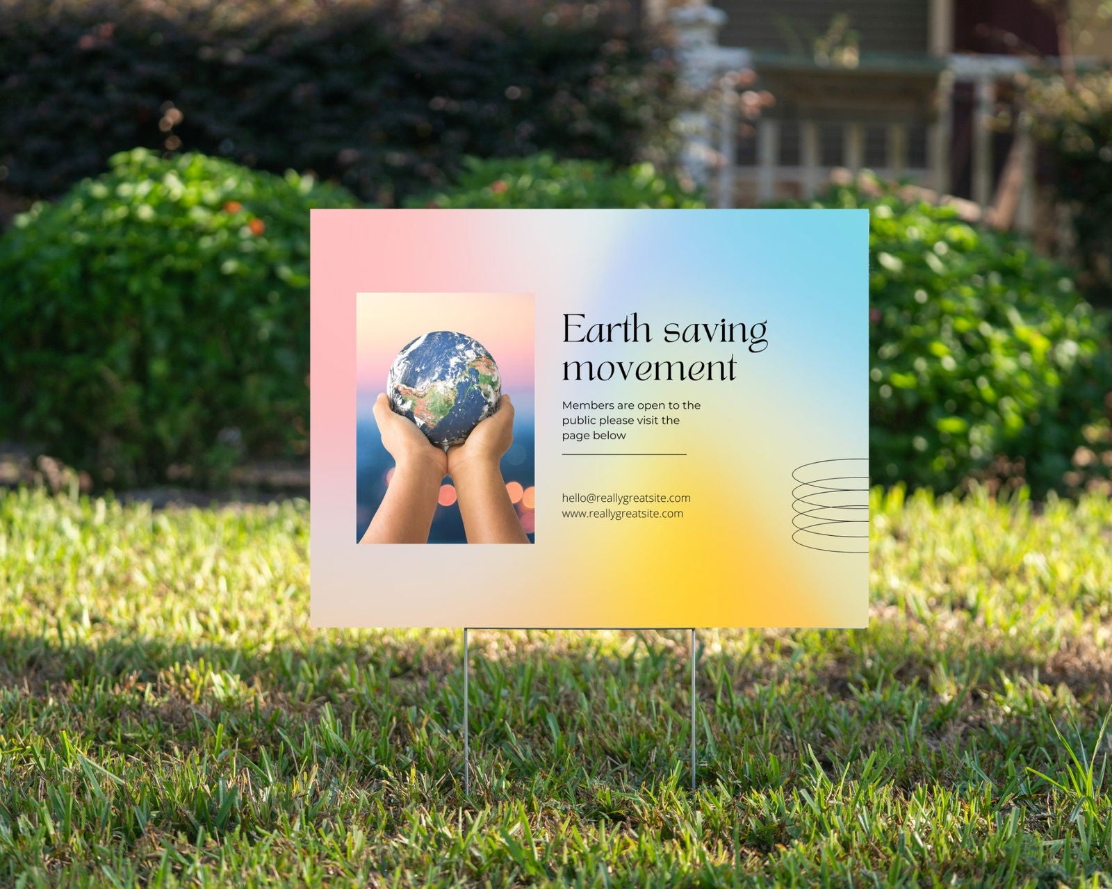 Earth Saving Movement - YardSign - YardSigns.com