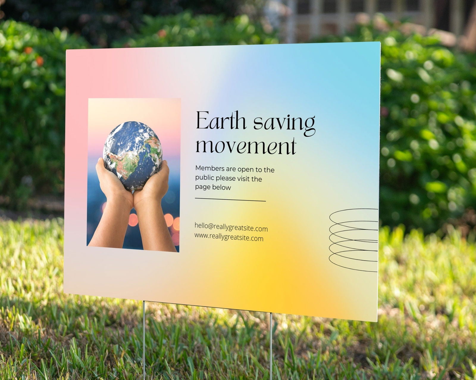 Earth Saving Movement - YardSign - YardSigns.com