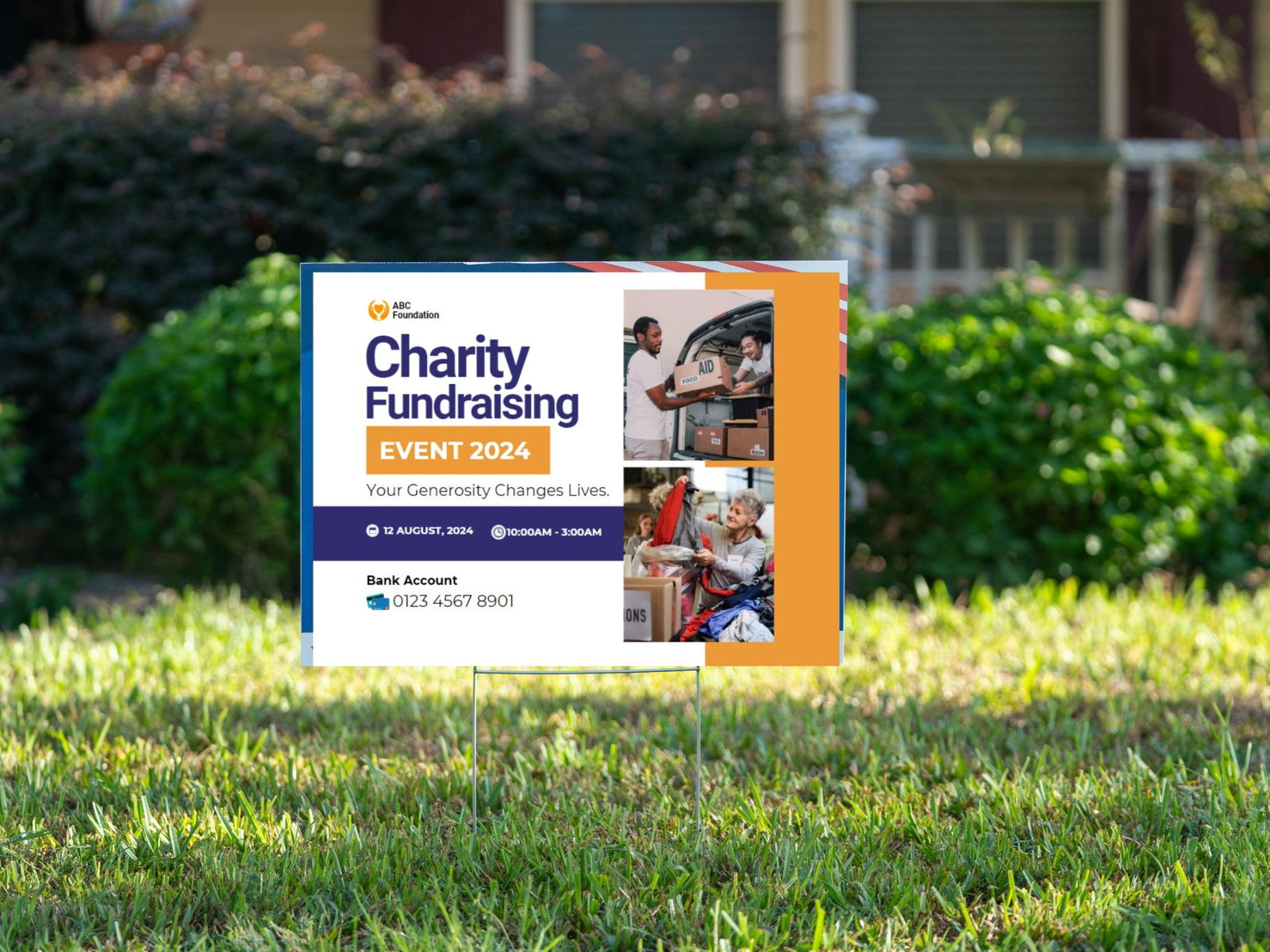 Fundraiser - Charity - YardSign - YardSigns.com