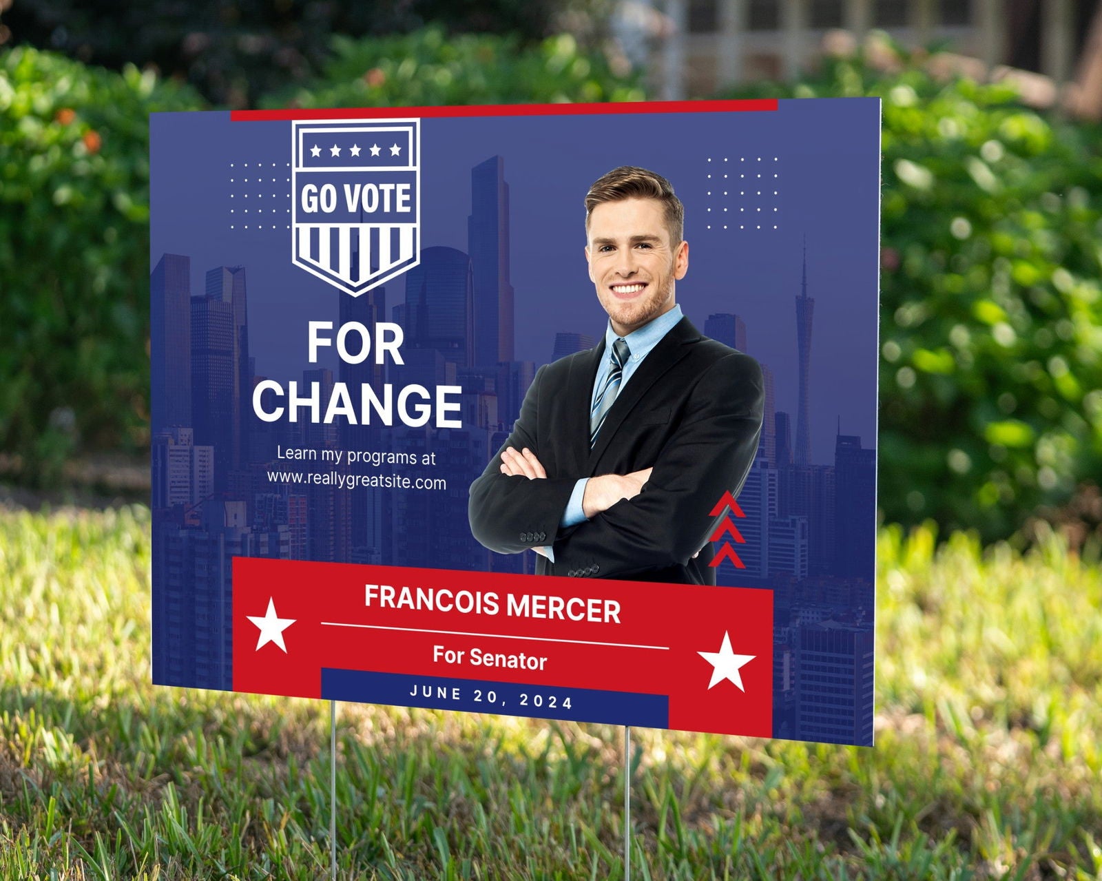 Go Vote Senate Election Campaign - YardSigns.com