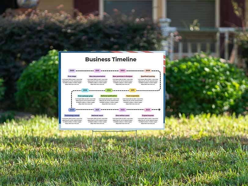 Graduation Signs - Business Timeline - YardSign - YardSigns.com