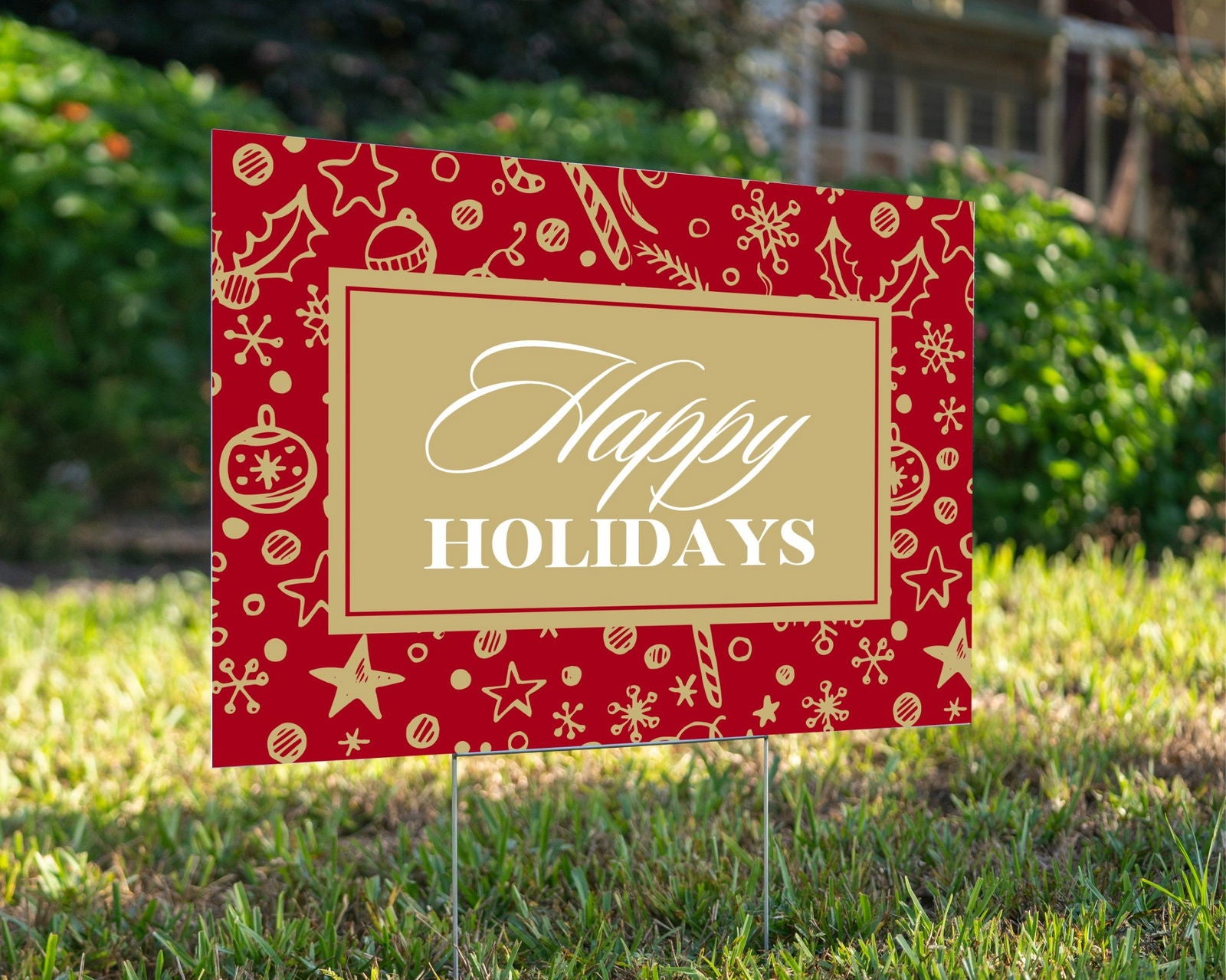 Happy Holidays - YardSign - YardSigns.com